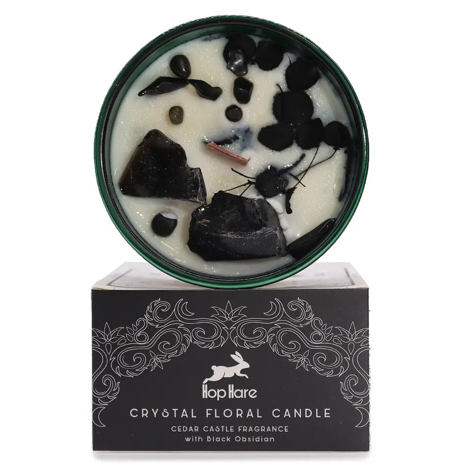 Vela Mágica Floral de Soja c/ Cristais Hop Hare - O Cavaleiro de Espadas 175gr 1