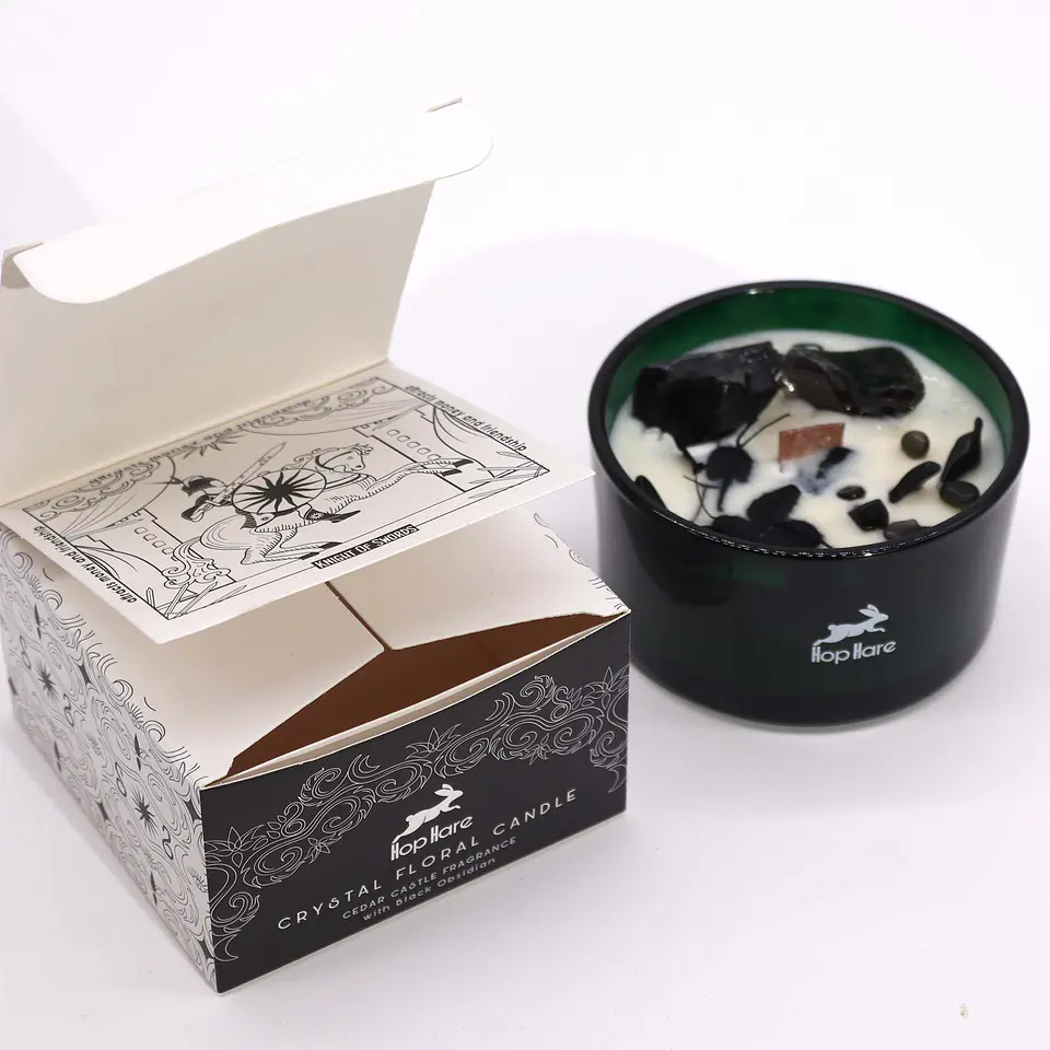 Vela Mágica Floral de Soja c/ Cristais Hop Hare - O Cavaleiro de Espadas 175gr 3