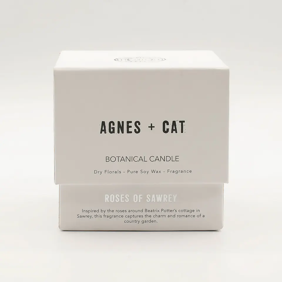 Vela Botânica de Cera de Soja Agnes + Cat - Rosas de Sawrey 3