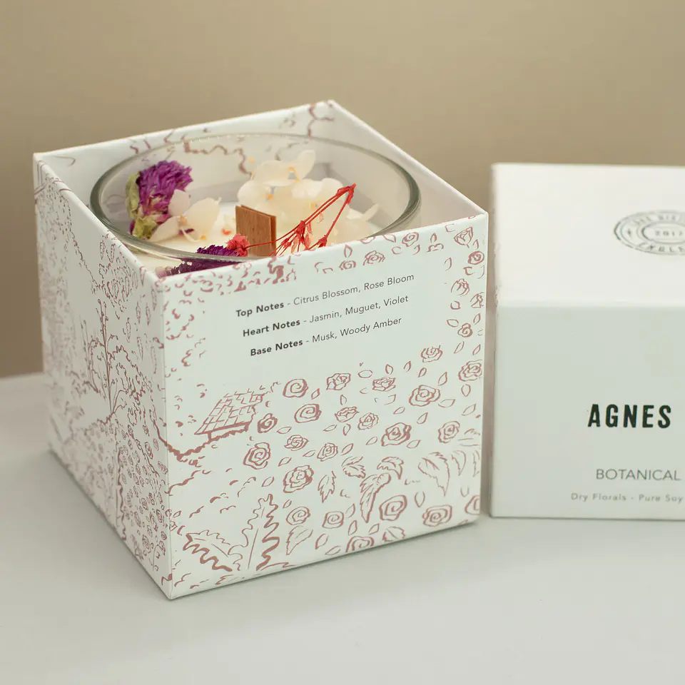 Vela Botânica de Cera de Soja Agnes + Cat - Rosas de Sawrey 4