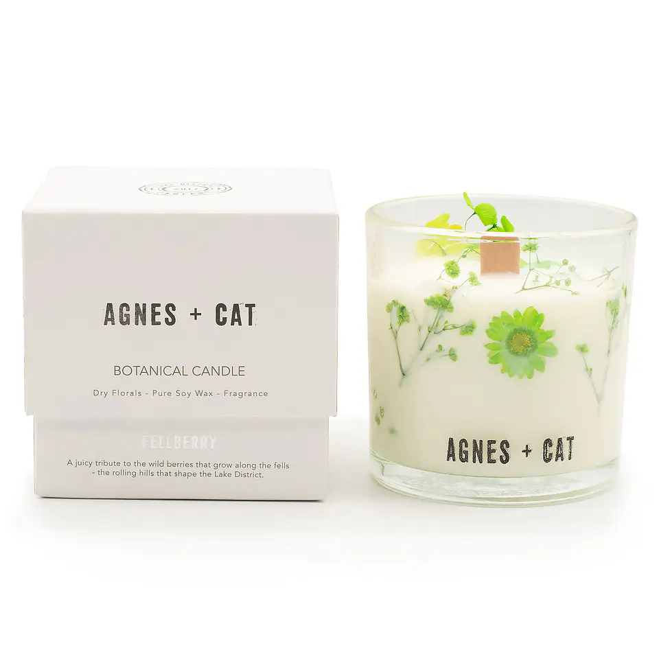 Vela Botânica de Cera de Soja Agnes + Cat - Fellberry 350gr 1