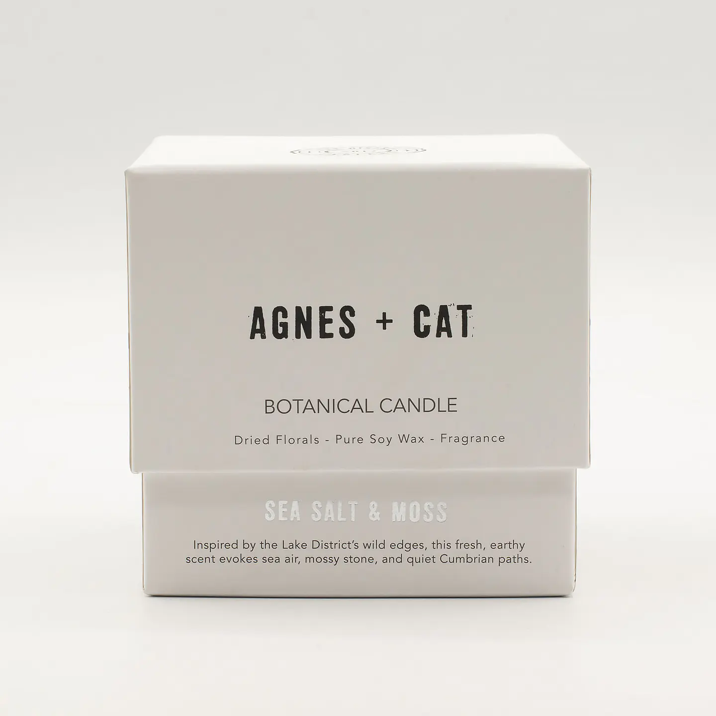 Vela Botânica de Cera de Soja Agnes + Cat - Sal Marinho & Musgo 350gr 3
