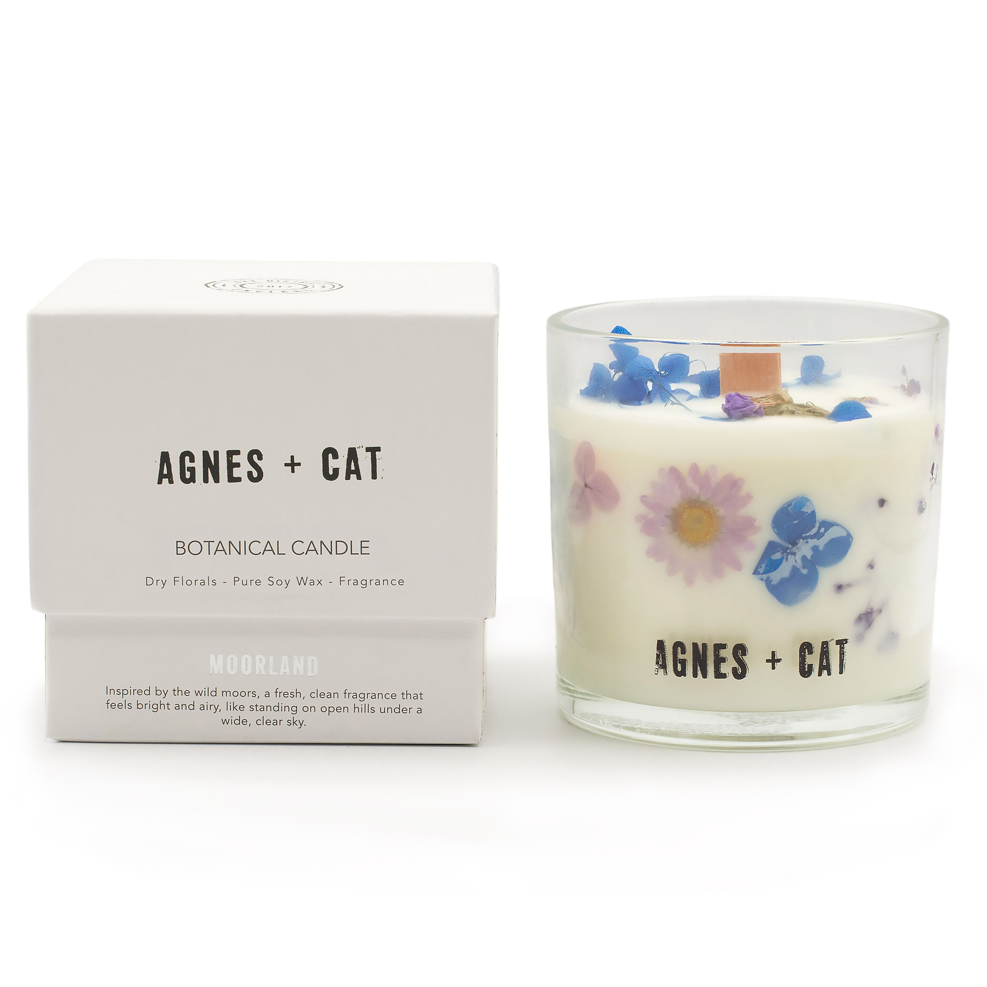Vela Botânica de Cera de Soja Agnes + Cat - Moorland 350gr 1