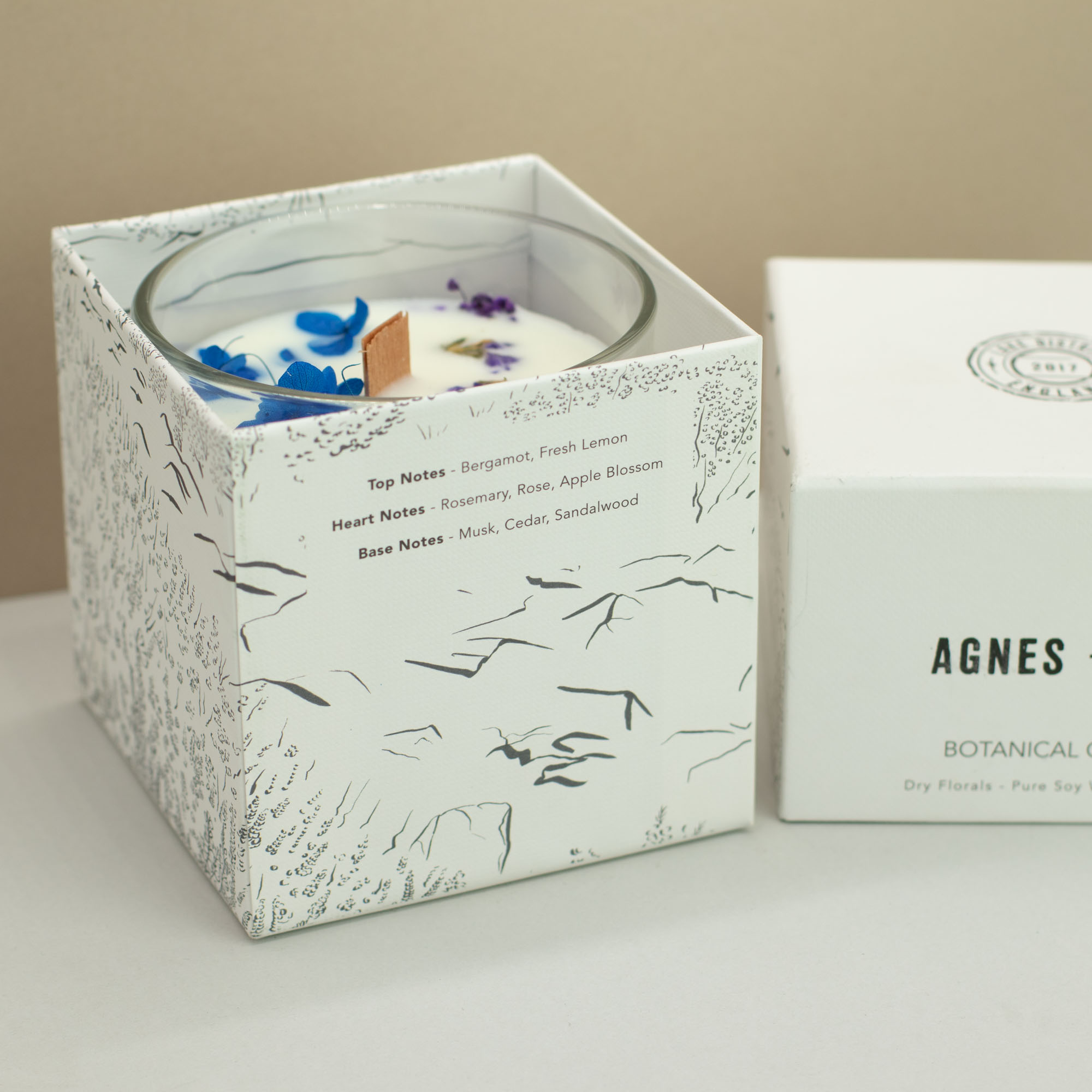 Vela Botânica de Cera de Soja Agnes + Cat - Moorland 350gr 4