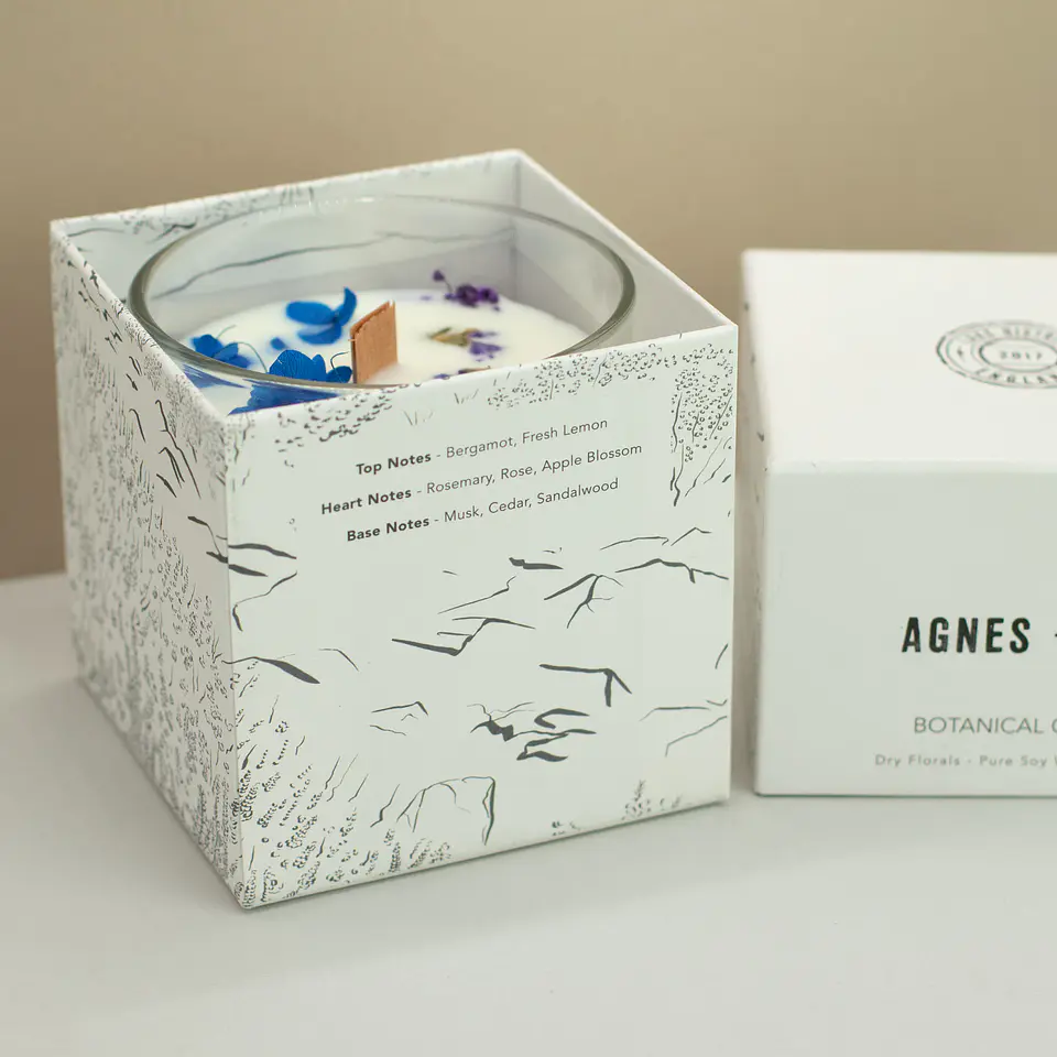Vela Botânica de Cera de Soja Agnes + Cat - Moorland 350gr 4