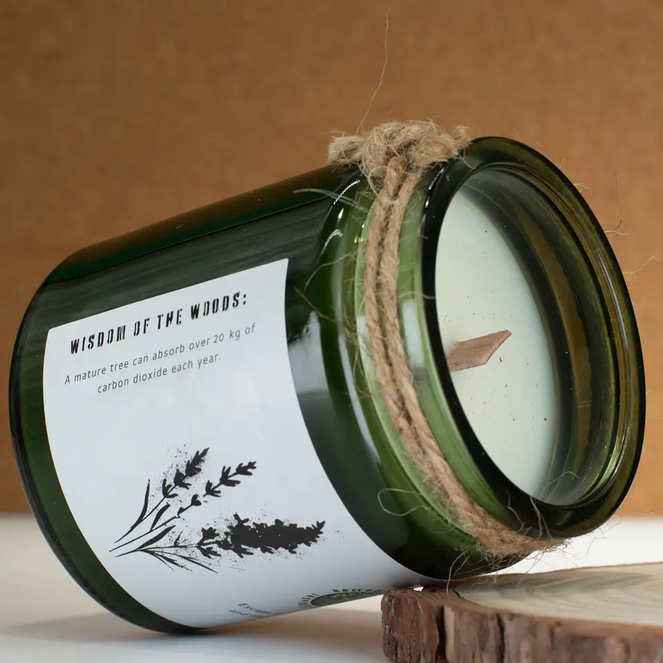 Vela de Soja Greenman c/ Pavio de Madeira - Lavanda Selvagem 160gr 4