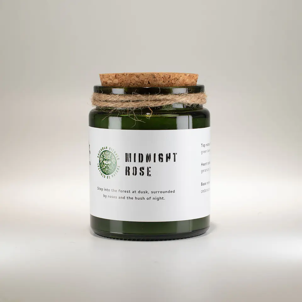 Vela de Soja Greenman c/ Pavio de Madeira - Rosa da Meia-Noite 160gr 3