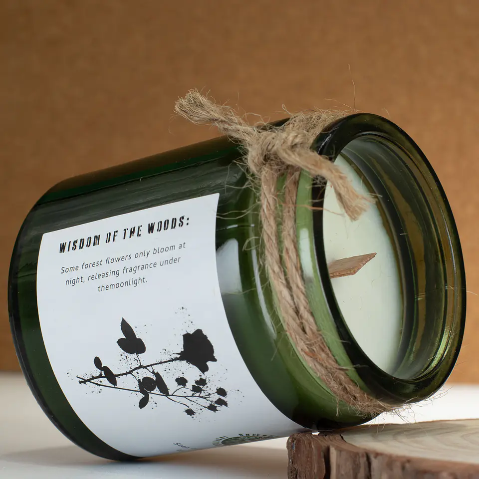 Vela de Soja Greenman c/ Pavio de Madeira - Rosa da Meia-Noite 160gr 4