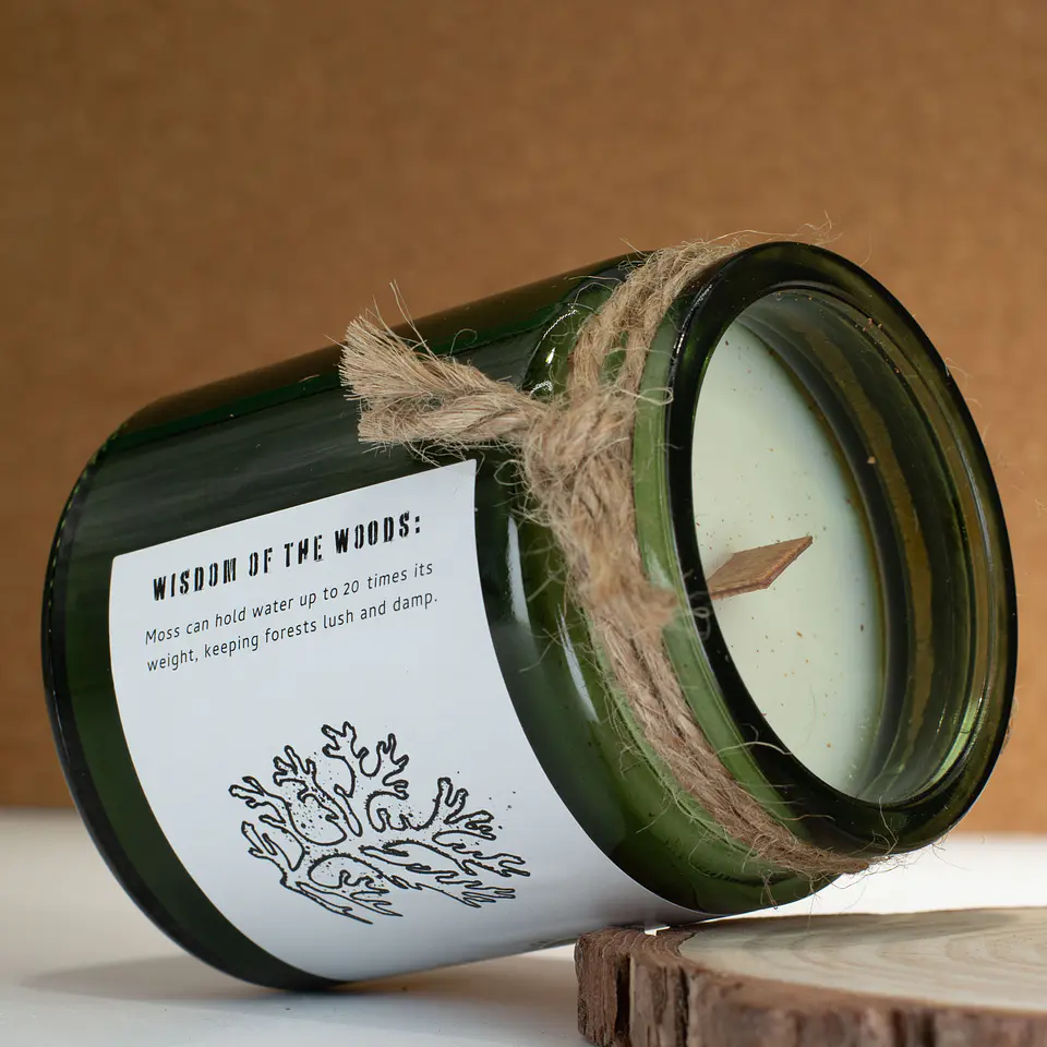 Vela de Soja Greenman c/ Pavio de Madeira - Musgo & Névoa 160gr 4