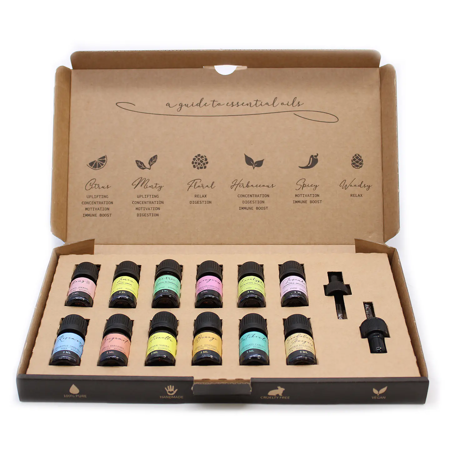 Conjunto de 12 Óleos Essenciais - Os Melhores da Aromaterapia 5ml 1