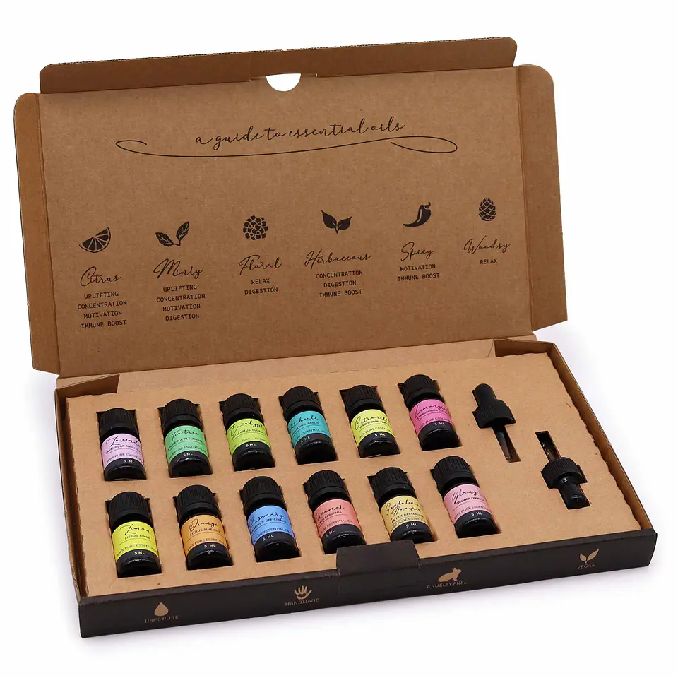 Conjunto de 12 Óleos Essenciais - Os Melhores da Aromaterapia 5ml 2