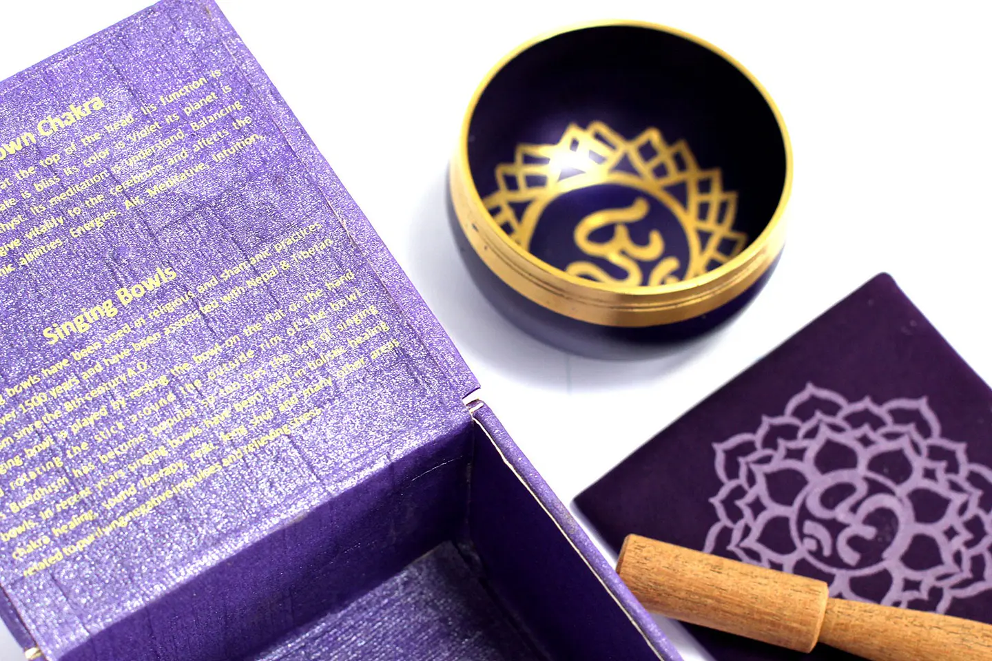 Gift Set Taça Tibetana dos 7 Chakras - Coroa 8cm 2