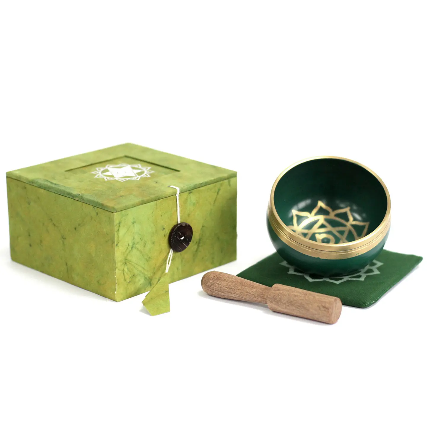 Gift Set Taça Tibetana dos 7 Chakras - Coração 8cm 1