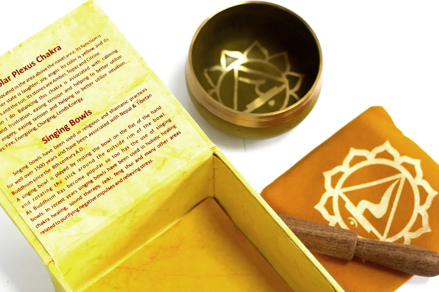 Gift Set Taça Tibetana dos 7 Chakras - Plexo Solar 8cm 2