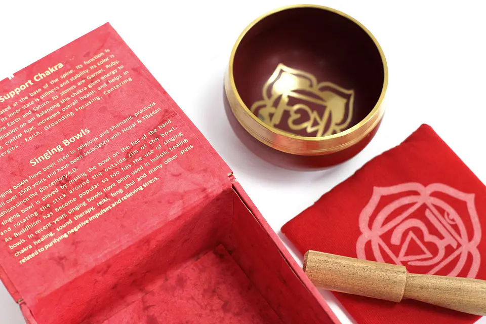 Gift Set Taça Tibetana dos 7 Chakras - Raiz 8cm 2