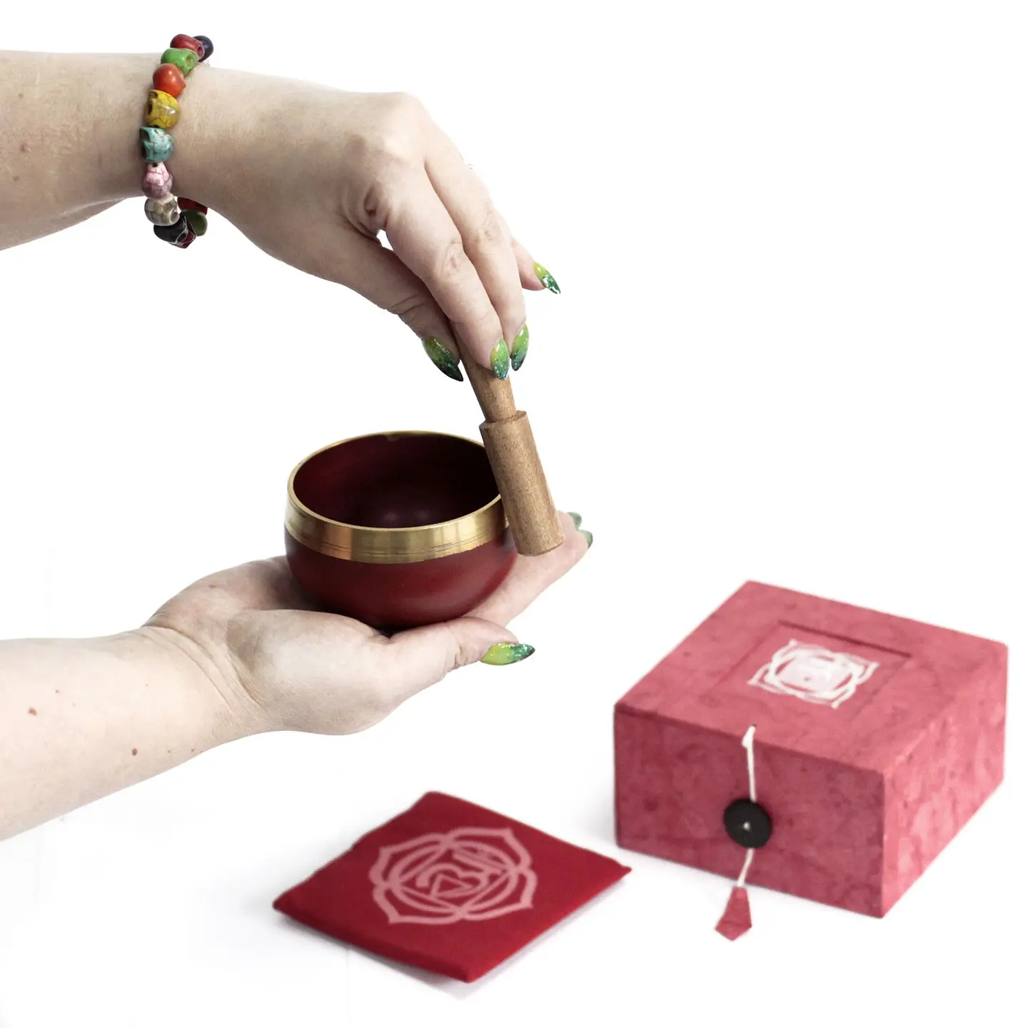 Gift Set Taça Tibetana dos 7 Chakras - Raiz 8cm 3