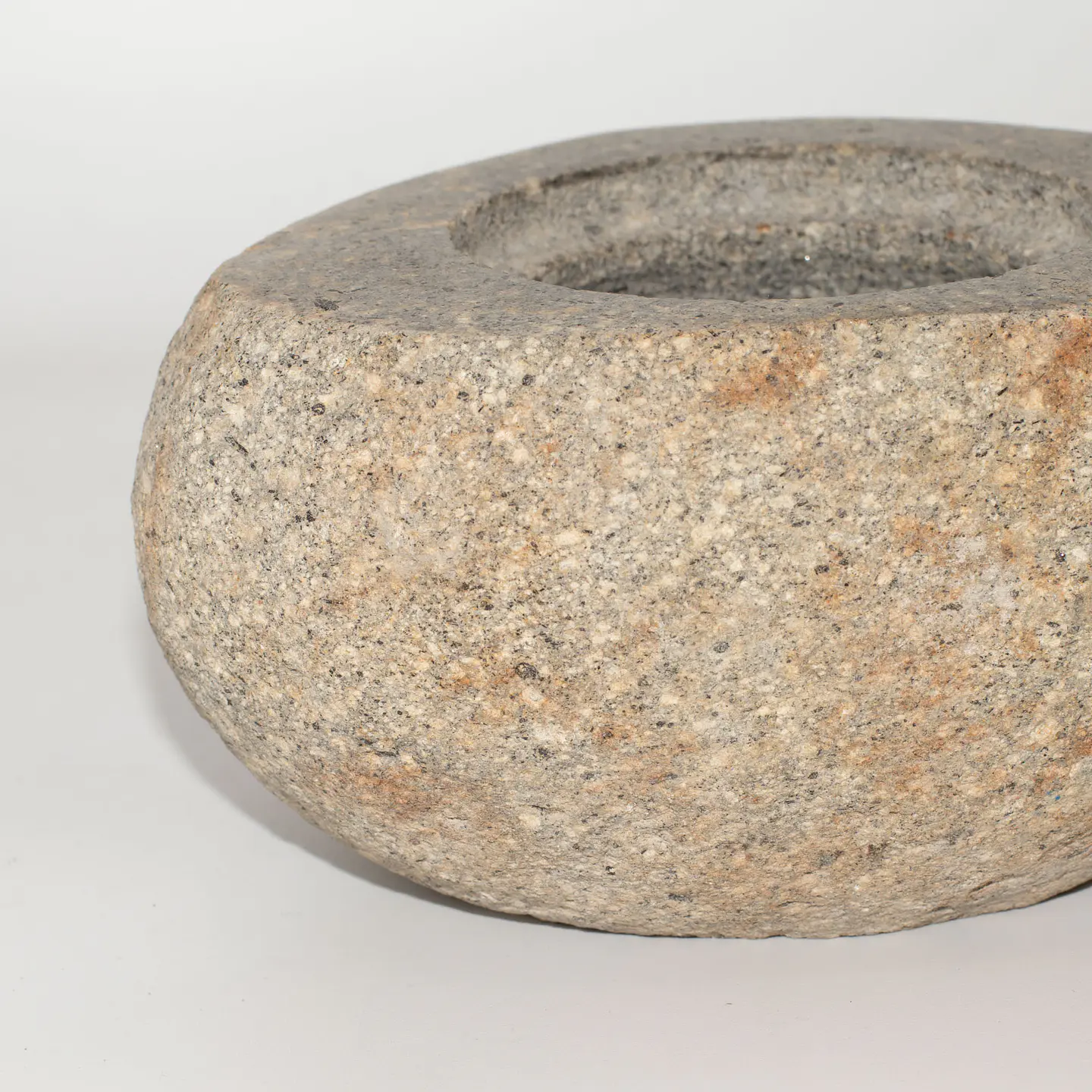 Pote de Aterramento Decorativo em Pedra de Rio Natural - Grande 15x12cm 6