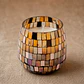 Vela Aromática em Pote de Vidro Médio - Mosaico Âmbar 280gr - Thumbnail 2