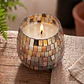 Vela Aromática em Pote de Vidro Médio - Mosaico Âmbar 280gr - Thumbnail 3