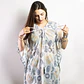 Kaftan Nomad Sari - Ouro & Azul c/ Motivos Gregos - Coleção Mediterrâneo - Thumbnail 2