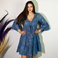 Vestido Nomad Sari - Azul Marinho & Peixes Dourados - Coleção Mediterrâneo - Thumbnail 2