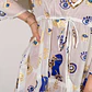 Vestido Nomad Sari - Branco, Azul & Olho Turco Dourado - Coleção Mediterrâneo - Thumbnail 3