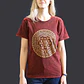 T-shirt Nomad Sari Efeito Lavagem - 7 Chakras - Bordeaux - Thumbnail 1