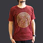 T-shirt Nomad Sari Efeito Lavagem - 7 Chakras - Bordeaux - Thumbnail 2