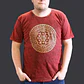 T-shirt Nomad Sari Efeito Lavagem - 7 Chakras - Bordeaux - Thumbnail 4