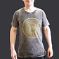 T-shirt Nomad Sari Efeito Lavagem - Mandala - Cinzento Escuro - Thumbnail 1