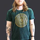 T-shirt Nomad Sari Efeito Lavagem - Mandala - Verde - Thumbnail 3