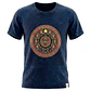 T-shirt Nomad Sari Efeito Lavagem - Stay Wild, Moon Child - Azul - Thumbnail 1
