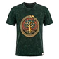 T-shirt Nomad Sari Efeito Lavagem - Árvore da Vida - Verde - Thumbnail 1
