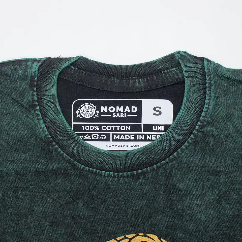 T-shirt Nomad Sari Efeito Lavagem - Árvore da Vida - Verde 4