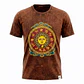 T-shirt Nomad Sari Efeito Lavagem - Sol & Zodíaco - Castanho - Thumbnail 1