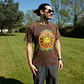T-shirt Nomad Sari Efeito Lavagem - Sol & Zodíaco - Castanho - Thumbnail 6