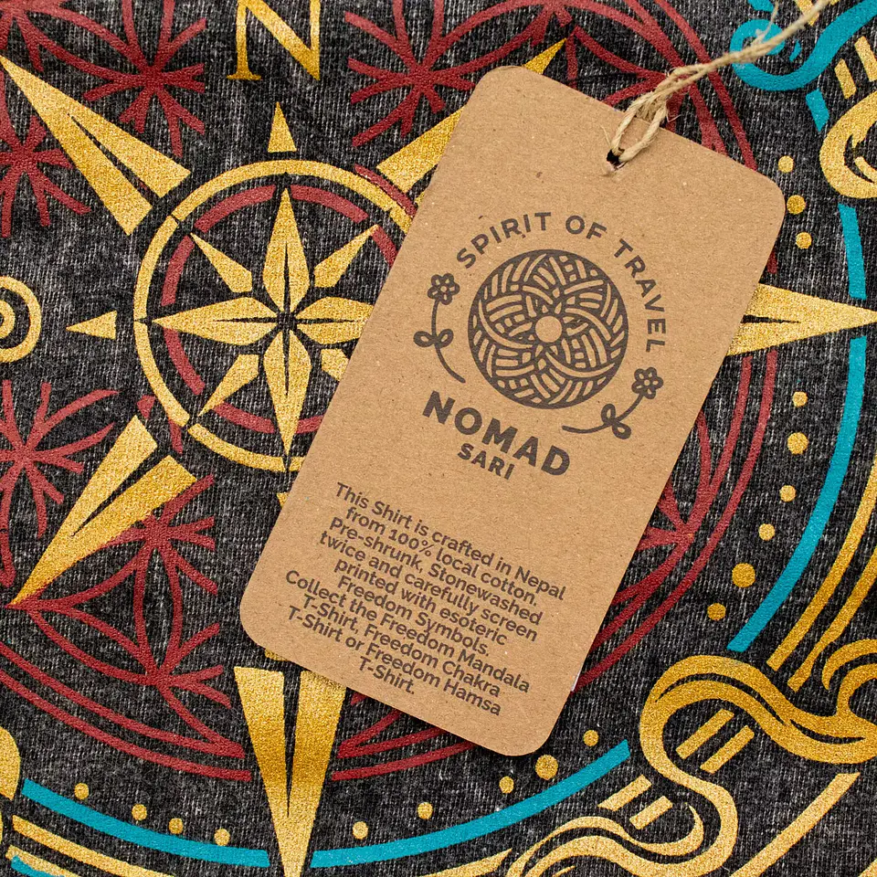 T-shirt Nomad Sari Efeito Lavagem - Bússola da Vida - Grafite 3