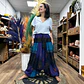 Calças Yoga & Meditação Estampadas - Estilo Aladdin Himalayan - Azul/Roxo - Thumbnail 3
