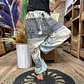 Calças Yoga & Meditação Estampadas - Estilo Aladdin Himalayan - Branco/Cinzento - Thumbnail 2