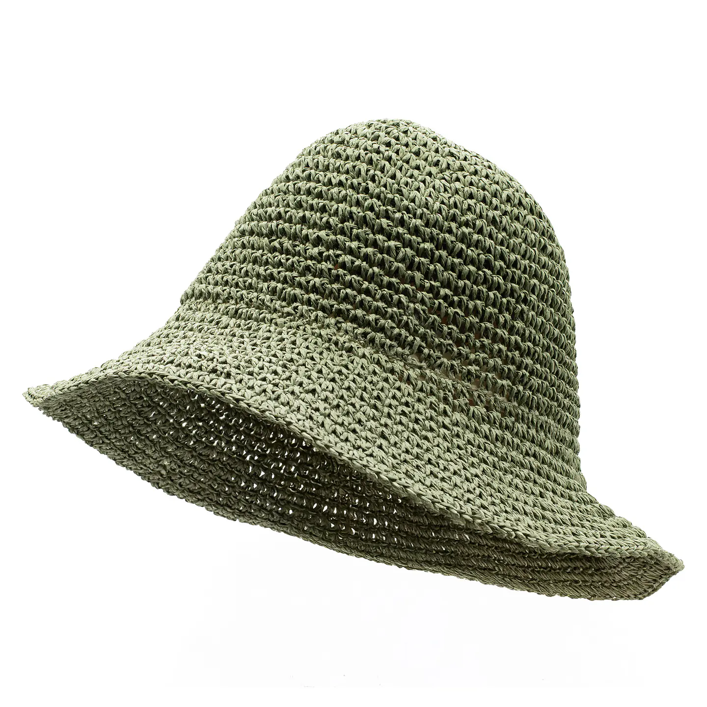 Chapéu de Palha Nomad Sari - Aba Larga Maleável - Verde Musgo 1