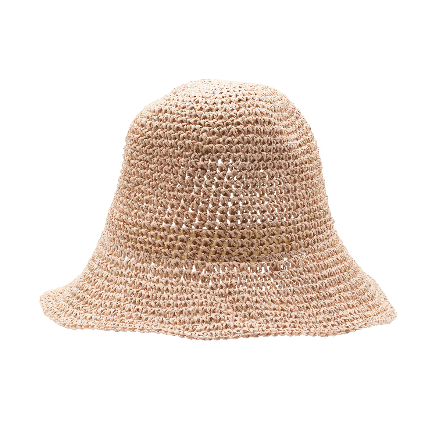Chapéu de Palha Nomad Sari - Aba Larga Maleável - Rosa Blush 3