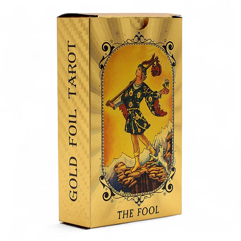 Cartas de Tarot com Livro Guia - Olho Que Tudo Vê - Folha Azul & Dourada