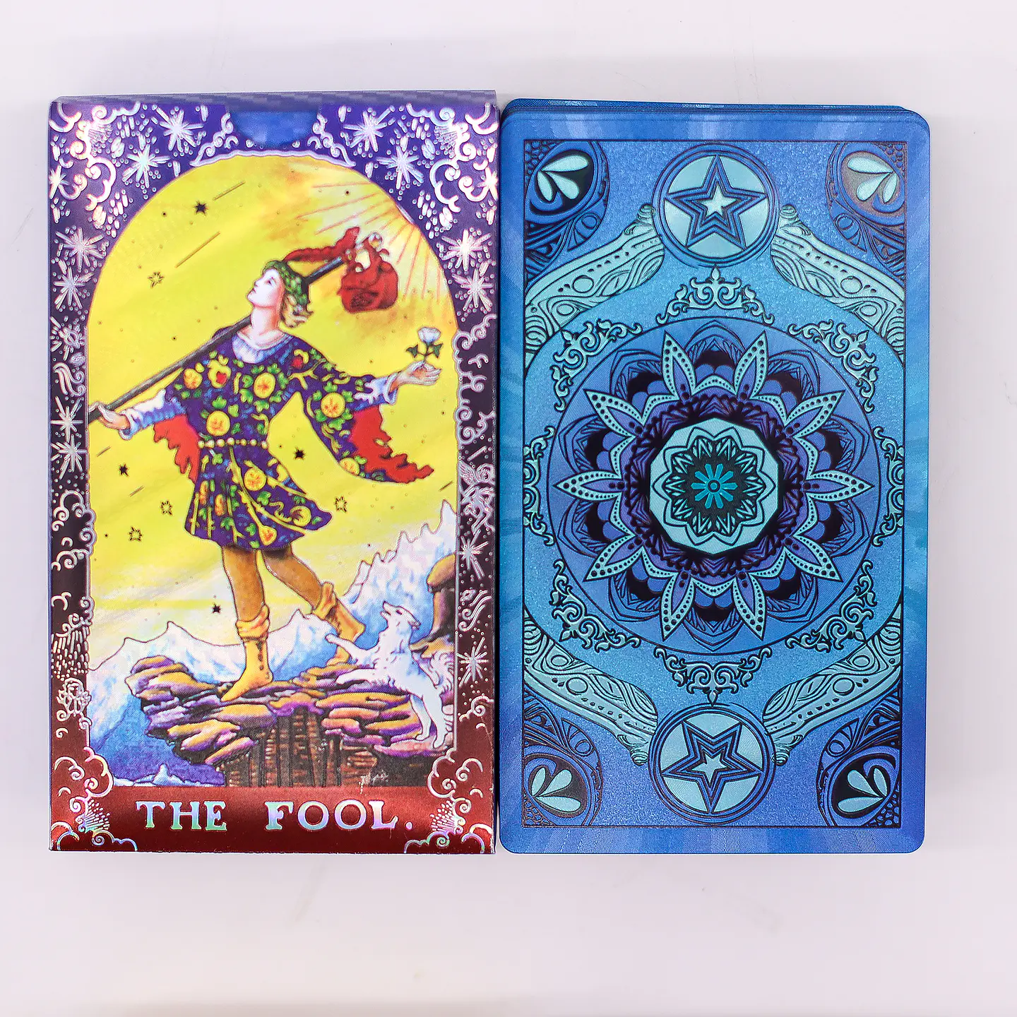 Cartas de Tarot com Livro Guia - Folha Azul c/ Mandala 5