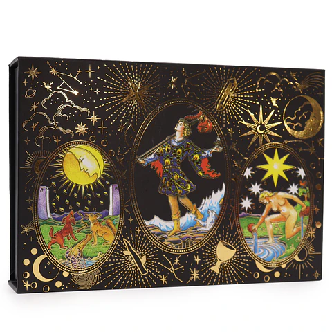 Conjunto de Presente - Cartas de Tarot com Folha de Ouro - Que a Magia Comece!