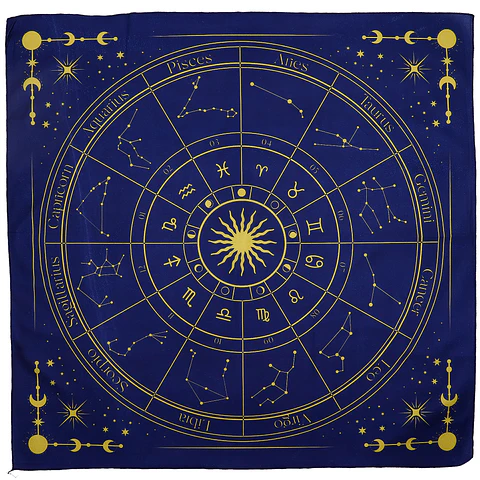 Pano de Leitura de Tarot - Zodíaco 75x75cm