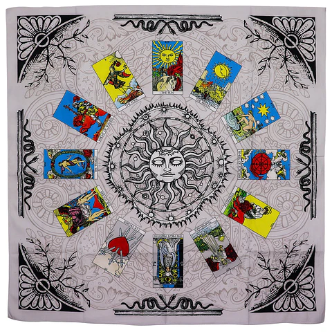 Pano de Leitura de Tarot - Sol 75x75cm