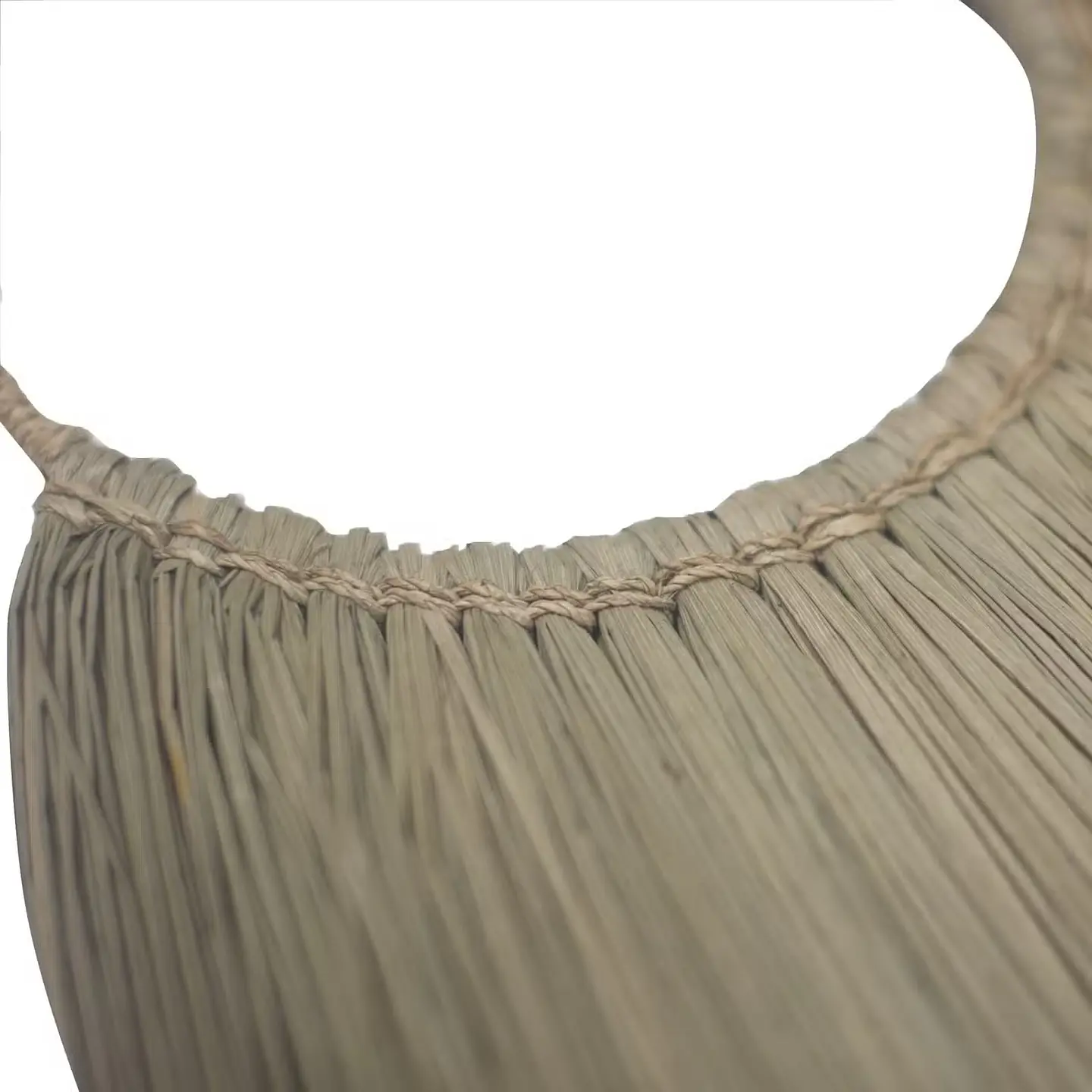 Pendurante de Parede - Leque de Ervas Marinhas & Rattan Suspenso - 66x23cm 2