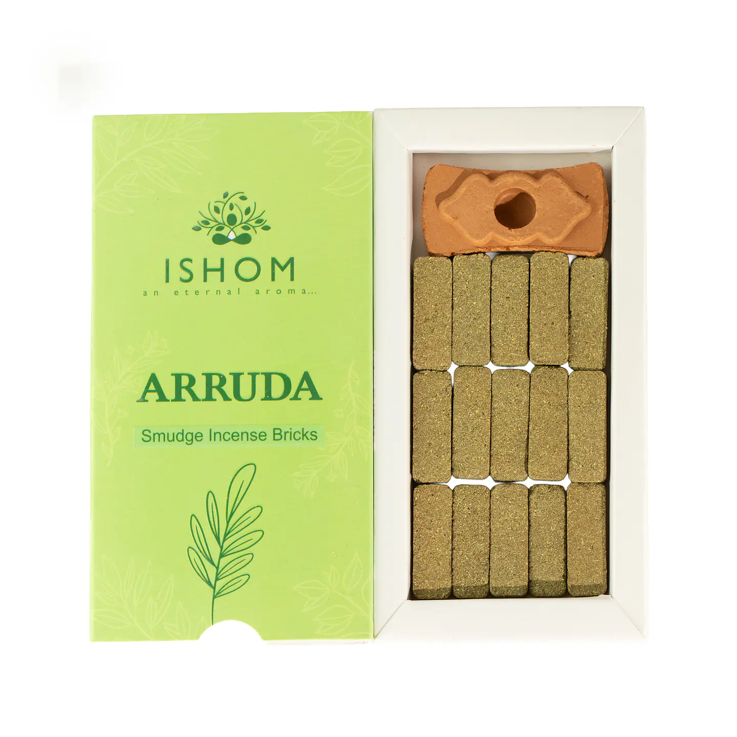 Pack de 15 Blocos de Incenso Natural + Queimador - Arruda 1