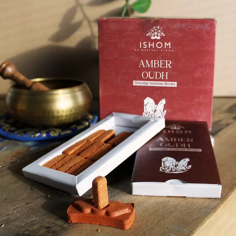 Pack de 15 Blocos de Incenso Natural + Queimador - Âmbar Oudh 3