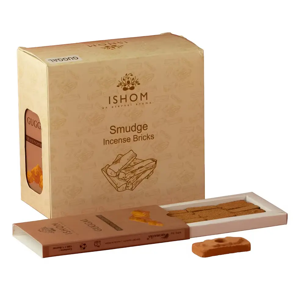 Pack de 15 Blocos de Incenso Natural + Queimador - Guggal 2